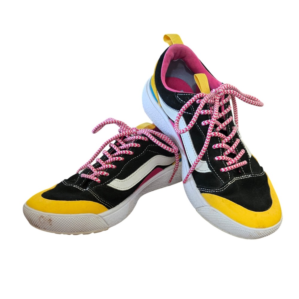 Vans UltraRange EXO Multicolor Black Yellow Pink Sneakers Artsy Skater Women 8.5